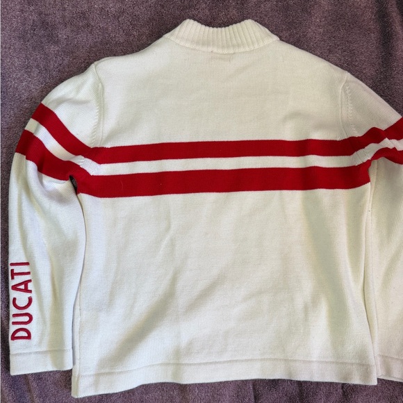 White and Red Ducati Sweater - Picture 3 of 3